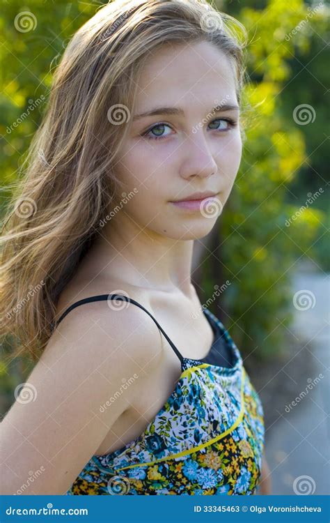 Portrait Of The Sixteen Year Old Girl Stock Image Image Of Young
