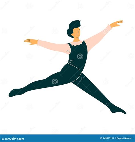 Professional Male Ballet Dancer Dancing Classical Ballet Vector