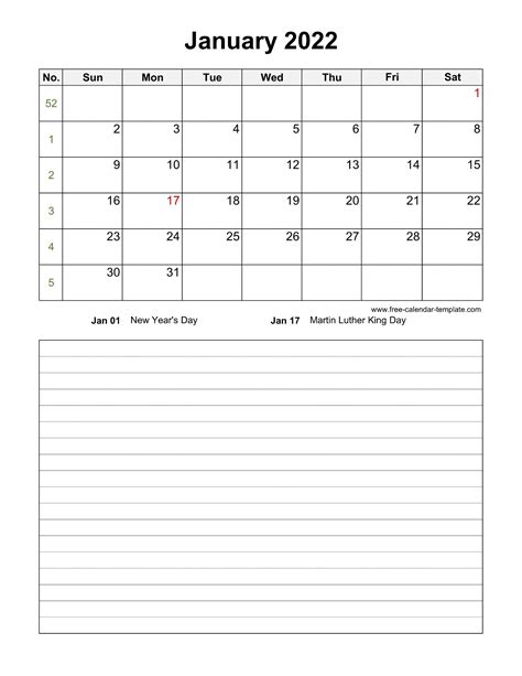 Monthly 2022 Printable Calendar One Page 2022 Blank Calendar Colorful