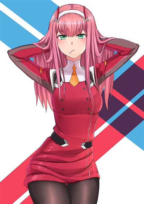 Aori Sora Zero Two Darling In The Franxx Darling In The Franxx Commentary Request Highres