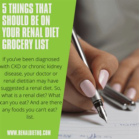 5 Things That Should Be On Your Renal Diet Grocery List Renal Diet Hq