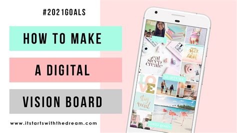 How To Make A Digital Vision Board For Your Phone With Canva Tutorial