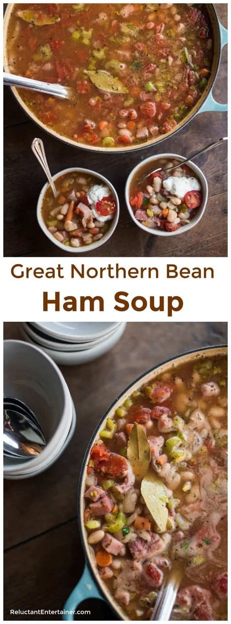 Great northern beans are a delicately flavored white bean related to the kidney bean and the pinto bean. Great Northern Bean Ham Soup Recipe | Ham soup recipes ...