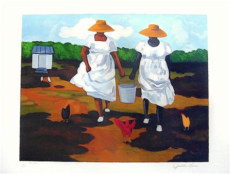 Jonathan Green Sharing The Chores Signed Lithograph African