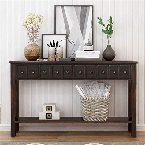 Modern console table 10 inch deep. 60 inch Long Sofa Console Table,JULYFOX 10 inch Slim ...