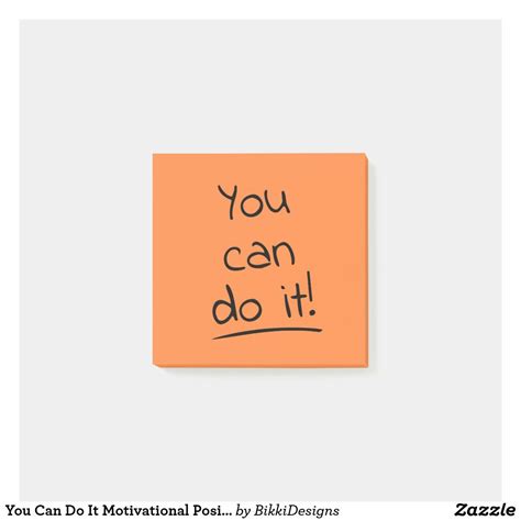 You Can Do It Motivational Positive Post It Notes Zazzle Artofit
