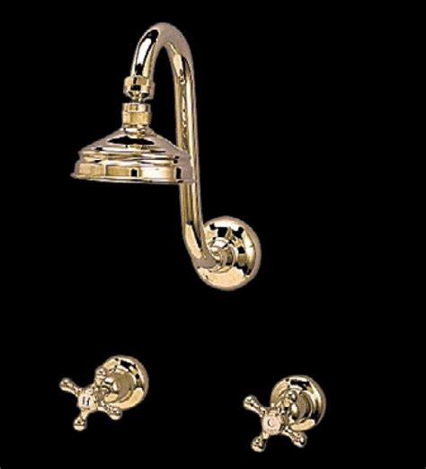 Bastow Federation Style Gooseneck Wall Bathroom Shower Set 3 Piece 347