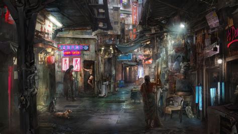 Artstation Cyberpunk Slums