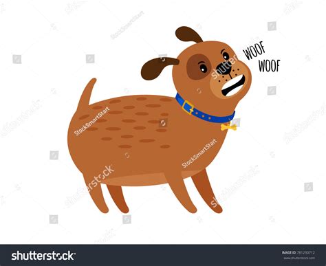 Woof Woof Dog Cute Puppy Dog Stock Vector Royalty Free 781230712