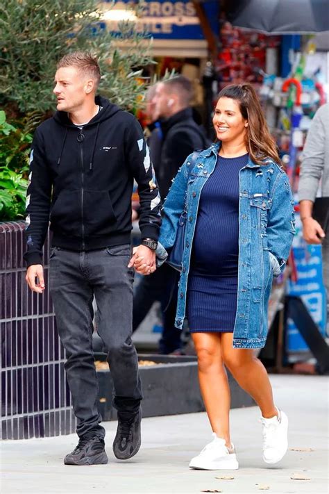 pregnant rebekah vardy showcases blossoming bump as she takes a stroll with jamie mirror online