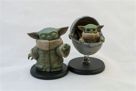 Mandalorian Baby Yoda Figurines Ivan Builds