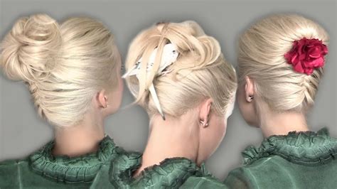 While it may be easier to have another person french braid your hair for you, it is possible to make french. Upside down french braid bun tutorial for school on ...