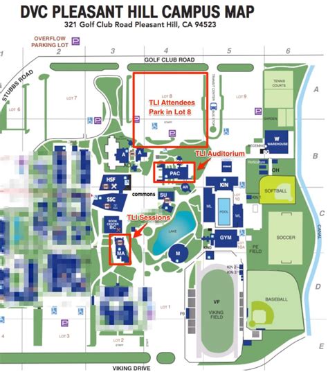 Diablo Valley College Campus Map Map