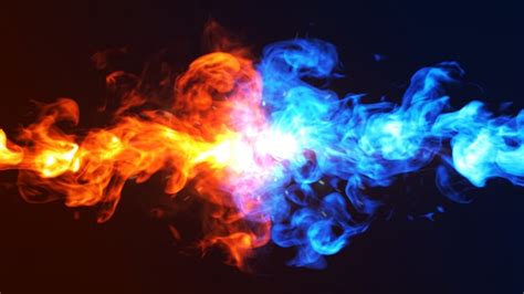 Premium Photo Fire And Ice Concept 3d Illustration