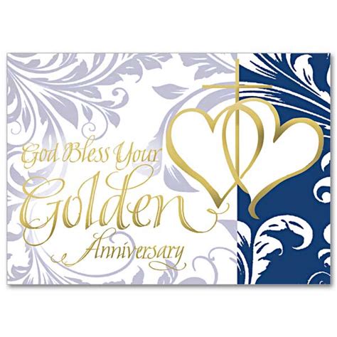 God Bless Your Golden Anniversary 50th Wedding Anniversary Card