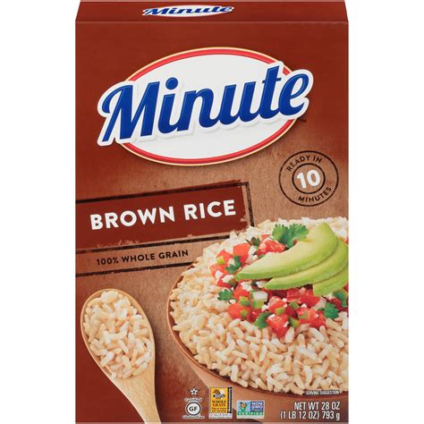 Minute Instant Brown Rice Rich And Nutty 100 Whole Grain Quick Rice 28