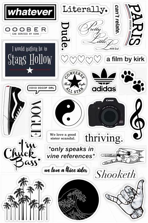 Pin By Sistiaagustin On Kertas Dinding Black And White Stickers