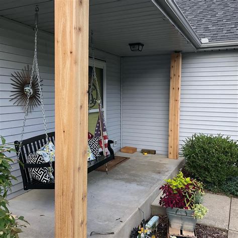 2020 cripps build front porch and cedar posts. Rough Sawn Cedar Porch Posts — Randolph Indoor and Outdoor ...