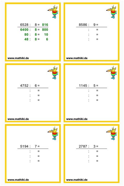 Addition und subtraktion ist entsprechend die 'strichrechnung'. Halbschriftliche Division (Klasse 4) - Lade Dir das ...