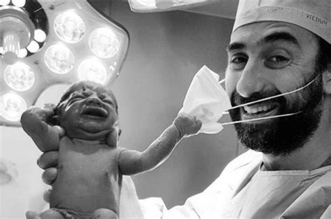 Photo Of Newborn Yanking Off Doctor’s Mask Goes Viral Rojakdaily