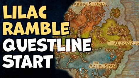 How To Start Lilac Ramble Wow Questline Start Youtube
