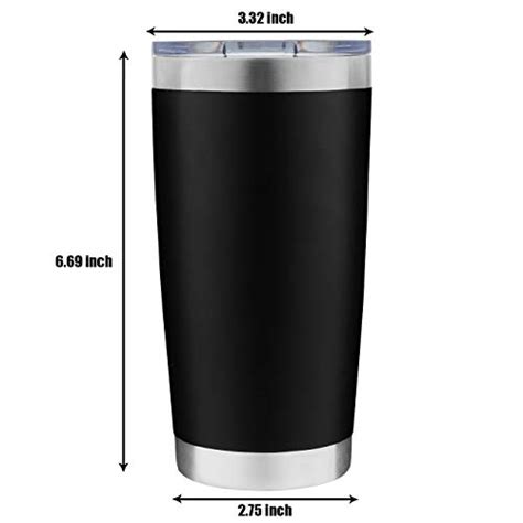 tdyddyu 8 pack 20 oz double wall stainless steel vacuum insulated tumbler coffee travel mug with