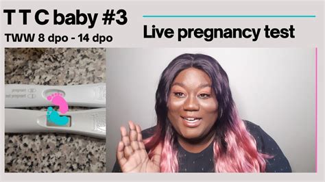 Two Week Wait Live Pregnancy Test 8 Dpo Youtube