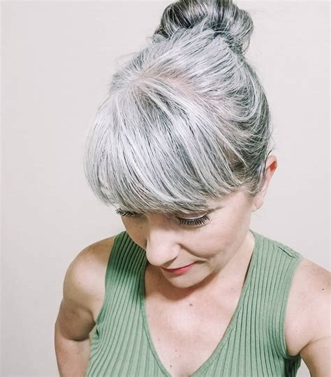 Ways To Pair Bangs With Grey Hair For A Trendy Look Hairstylecamp