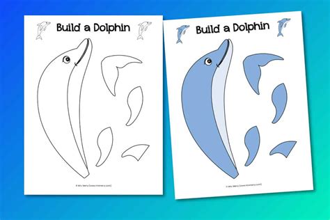 Make A Dolphin Craft Printable Mrs Merry