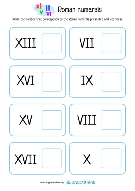 Worksheet Read And Write Roman Numerals Up To 20