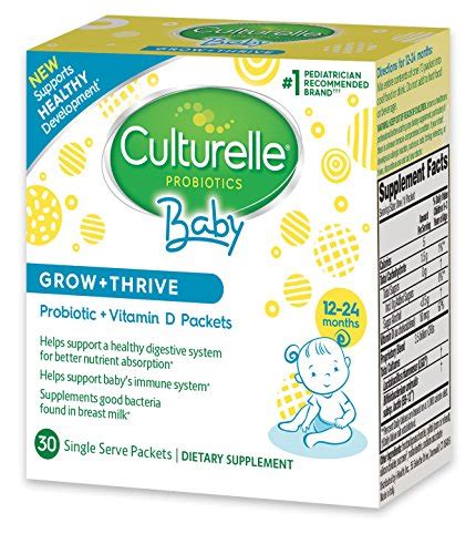 Culturelle Baby Grow Thrive Probiotics Vitamin D Packets