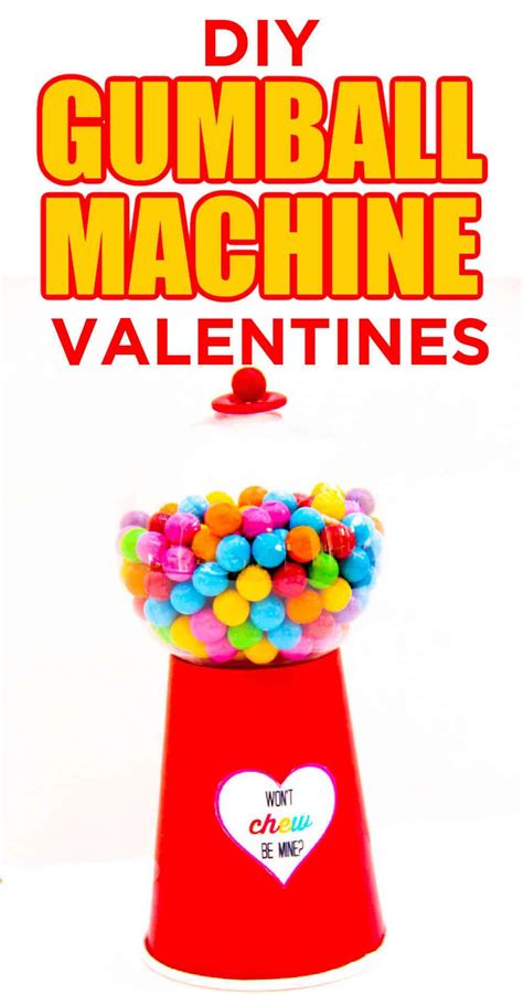 Diy Gumball Machine Valentines Made With Happy
