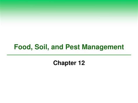 Use special tillers and planting machines that disturb soil as little as possible while planting crops. PPT - Food, Soil, and Pest Management PowerPoint ...