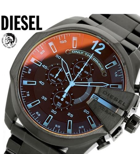 Diesel Dz4318 Mega Chief Black Ion Plated Mens Watch 12999 Diesel