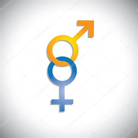 Colorful Male And Female Sexgender Icons Or Signs Vector Graphi