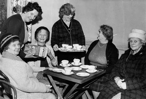 village ladies enjoying tea and a chat bottesford living history