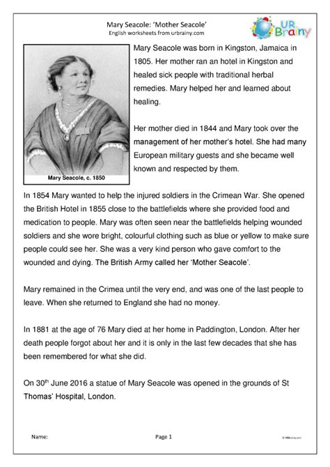 Mary Seacole Easier Famous Historical Figures By