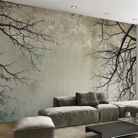 Nordic Style Tree Branches Mural Wallpaper ㎡ Papier Peint Foret