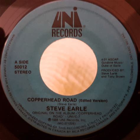 Steve Earle Copperhead Road Edited Version 1988 Vinyl Discogs