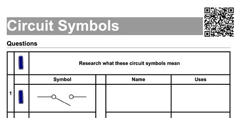 Aqa P4 Electricity Circuit Symbols Teaching Resources