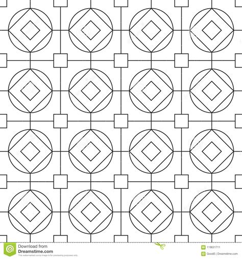 Seamless Geometrical Design Pattern For Textile Stock Illustration