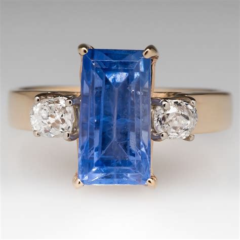 4 Carat No Heat Light Blue Sapphire Diamond Ring With Images Blue