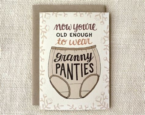 Birthday Card Granny Panties