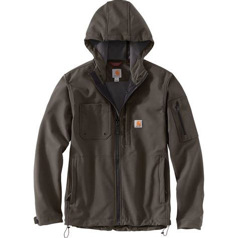 carhartt rain defender relaxed fit midweight softshell hooded jacket men s