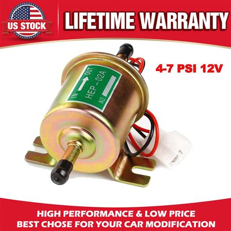 Hep 02a High Pressure 4 7 Psi 12v Gas Diesel Inline Electric Fuel