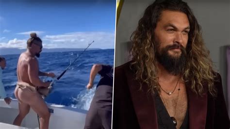 Jason Momoa Exposes His Bare Butt During Fishing Trip Watch Video