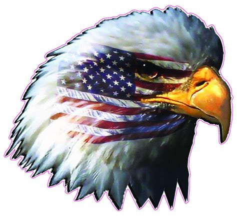 American Flag Eagle Head Is 5 Decal Free Shipping In The United States