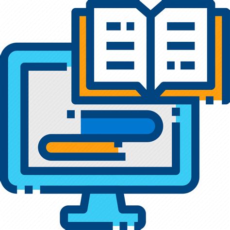 Book Computer Digital Education Learning Library Online Icon