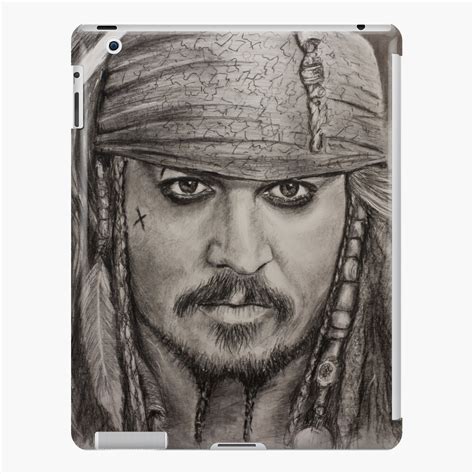 Portrait Captain Jack Sparrow Johnny Depp By Valery Rybakow Ipad Case