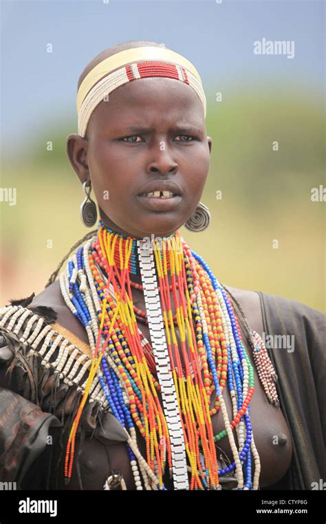 Mädchen Junge Hamar Im Omo Tal In Äthiopien Afrika Stockfotografie